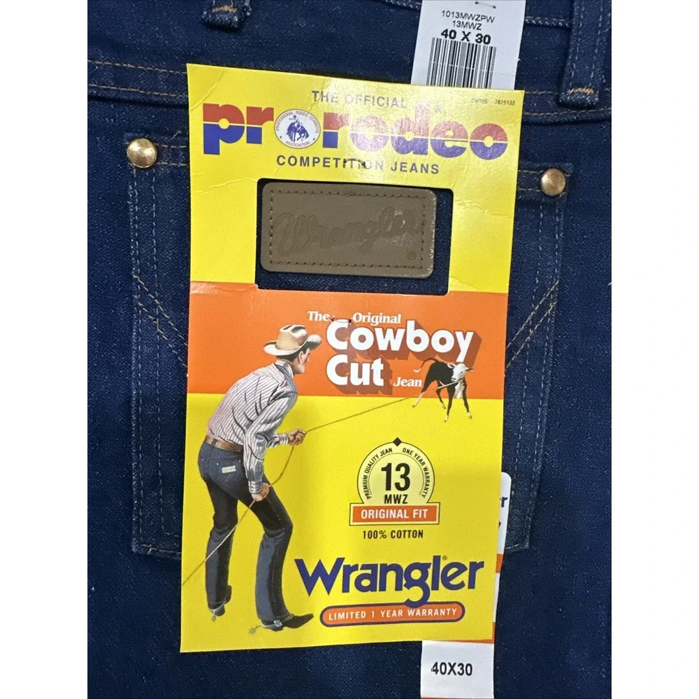 Wrangler Mens Pro Rodeo Competition Cowboy Cut Jeans 40x30‎ 13MWZ NWT